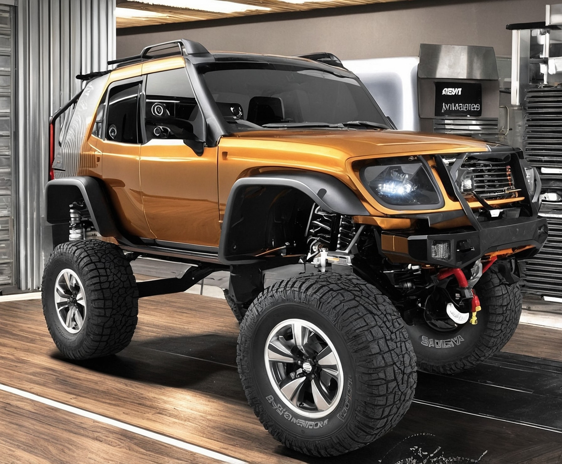 SUV transformado en vehículo off-road